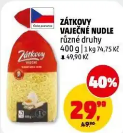 Penny Market Zátkovy vaječné nudle nabídka