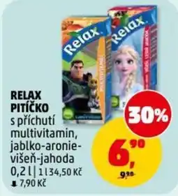 Penny Market Relax pitíčko s příchutí multivitamin, jablko-aronie- višeň-jahoda nabídka