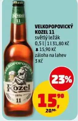 Penny Market Velkopopovický kozel 11 světlý ležák nabídka