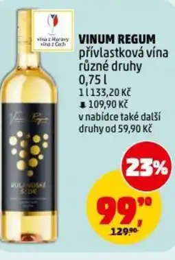 Penny Market Vinum regum přívlastková vína nabídka