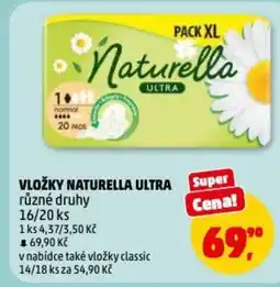 Penny Market Vložky naturella ultra nabídka