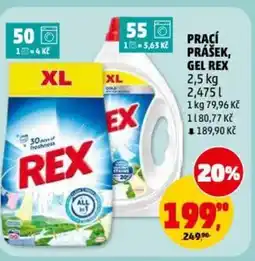 Penny Market Prací prášek, gel rex nabídka