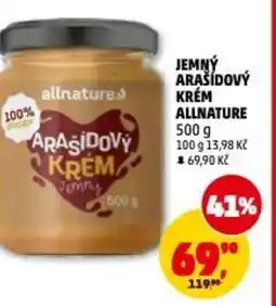 Penny Market Jemný arašídový krém allnature nabídka