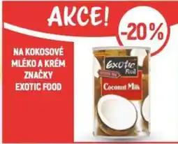 Globus Na kokosové mléko a krém značky exotic food nabídka