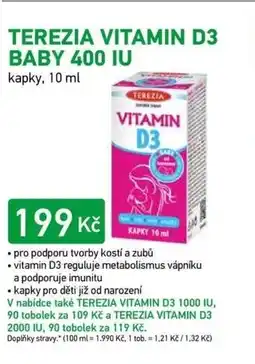 Alphega Lékárna Terezia vitamin D3 baby 400 IU nabídka