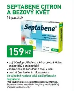 Alphega Lékárna Septabene citron a bezový květ nabídka