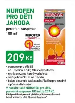 Alphega Lékárna Nurofen pro děti jahoda nabídka