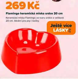 Pet Center Flamingo keramická miska srdce nabídka