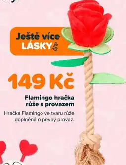 Pet Center Flamingo hračka růže s provazem nabídka