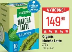 Globus Organis Matcha Latte nabídka