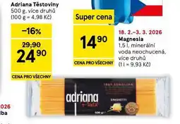 Tesco Adriana těstoviny nabídka