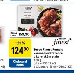 Tesco Tesco finest pomalu vařená hovězí ževra v korejském stylu nabídka