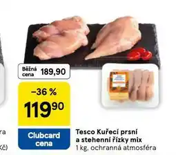 Tesco Kuřecí prsní a stehenní řízky mix nabídka