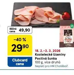 Tesco Poctivá šunka nabídka
