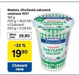 Tesco Madeta jihočeská zakysaná smetana 15% nabídka