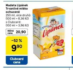 Tesco Madeta lipánek trvanlivé ochucené mléko nabídka