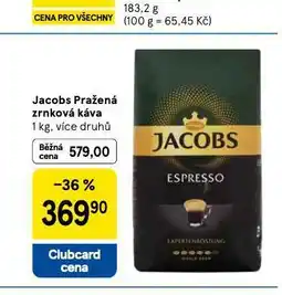 Tesco Jacobs pražená zrnková káva nabídka