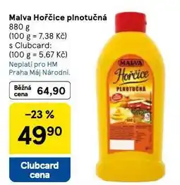 Tesco Malva hořčice plnotučná nabídka