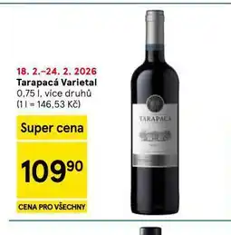 Tesco Tarapacá varietal nabídka