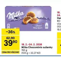 Tesco Milka chocominis sušenky nabídka