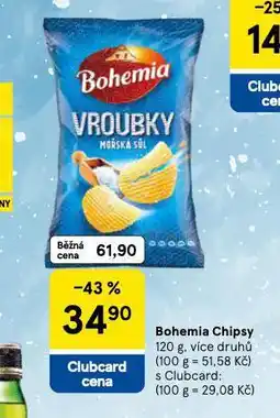 Tesco Bohemia chipsy nabídka