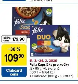 Tesco Felix kapsičky pro kočky nabídka