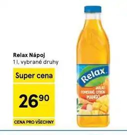 Tesco Relax nápoj nabídka