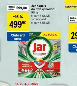 Tesco Jar kapsle do myčky nabídka