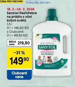 Tesco Sanytol dezinfekce na prádlo nabídka