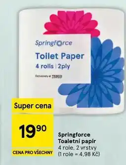 Tesco Springforce toaletní papír nabídka