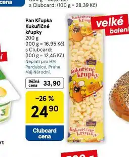 Tesco Pan křupka kukuřičné křupky nabídka