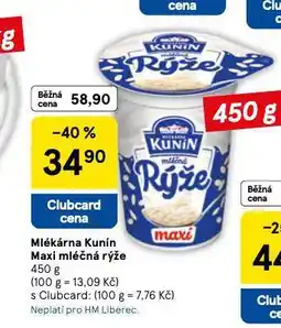 Tesco Maxi mléčná rýže nabídka
