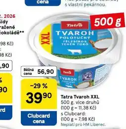 Tesco Tatra tvaroh xxl nabídka
