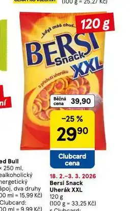 Tesco Bersi snack uherák xxl nabídka