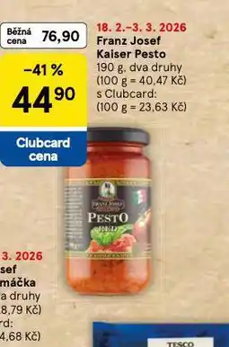 Tesco Franz josef kaiser pesto nabídka