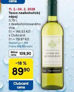Tesco Tesco nealkoholický nápoj nabídka