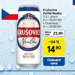 Tesco Krušovice hořké nealko nabídka