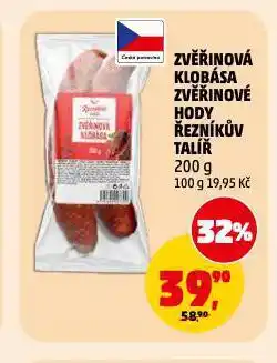 Penny Market Zvěřinová klobása zvěřinové hody nabídka