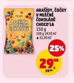 Penny Market Arašídy v mléčné čokoládě choco'la nabídka