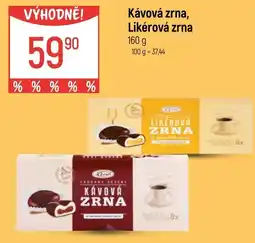 Globus Kávová zrna, Likérová zrna nabídka