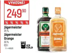 Globus Jägermeister 35% Jägermeister Orange 33% nabídka