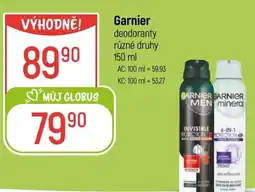 Globus Garnier deodoranty nabídka