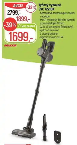 Globus Tyčový vysavač SVC 7221BK nabídka