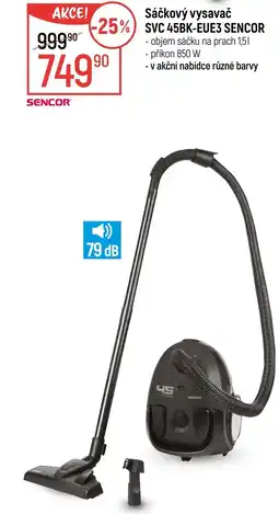 Globus Sáčkový vysavač SVC 45BK-EUE3 Sencor nabídka