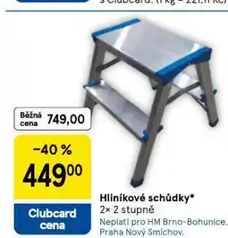 Tesco Hliníkové schůdky nabídka