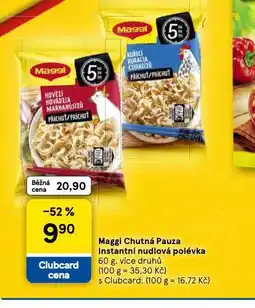 Tesco Maggi chutná pauza instantní nudlová polévka nabídka