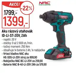 Globus Aku rázový utahovák ID-LI-ST-20V, 2Ah nabídka