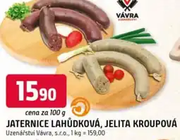 Trefa Jaternice lahůdková, jelita kroupová nabídka