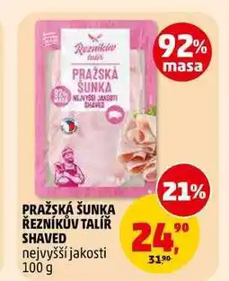 Penny Market PRAŽSKÁ ŠUNKA ŘEZNÍKŮV TALÍŘ SHAVED nabídka