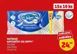 Penny Market PAPÍROVÉ KAPESNÍČKY XXL WIPPY, 15x 10 ks nabídka